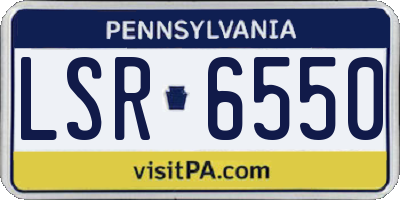 PA license plate LSR6550