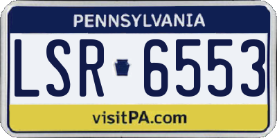 PA license plate LSR6553