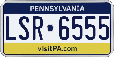 PA license plate LSR6555