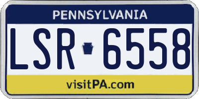 PA license plate LSR6558