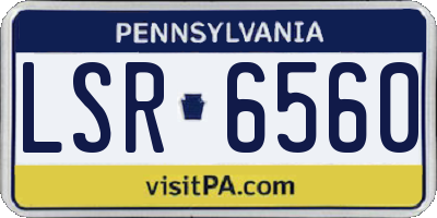 PA license plate LSR6560