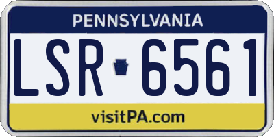 PA license plate LSR6561
