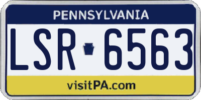 PA license plate LSR6563