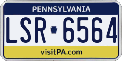PA license plate LSR6564