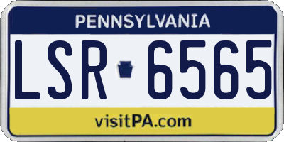 PA license plate LSR6565