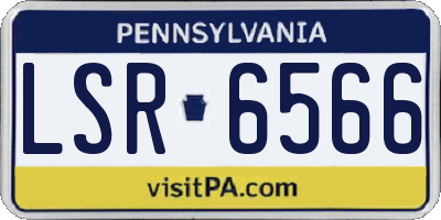 PA license plate LSR6566