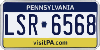 PA license plate LSR6568