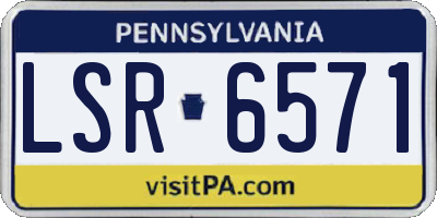 PA license plate LSR6571