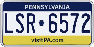 PA license plate LSR6572