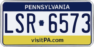 PA license plate LSR6573