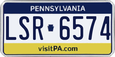 PA license plate LSR6574