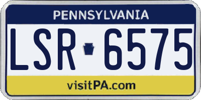 PA license plate LSR6575