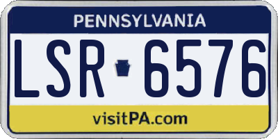 PA license plate LSR6576