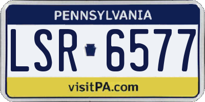 PA license plate LSR6577
