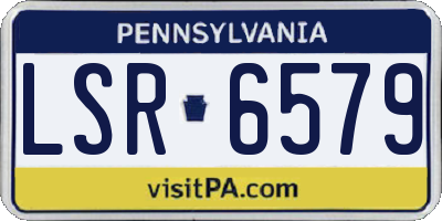 PA license plate LSR6579