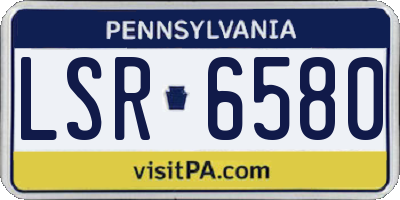 PA license plate LSR6580