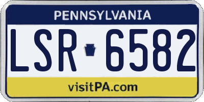 PA license plate LSR6582