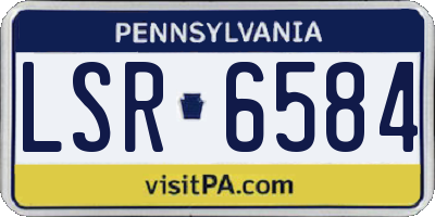 PA license plate LSR6584