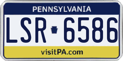 PA license plate LSR6586