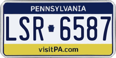 PA license plate LSR6587