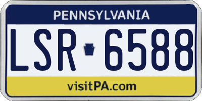 PA license plate LSR6588