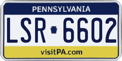 PA license plate LSR6602