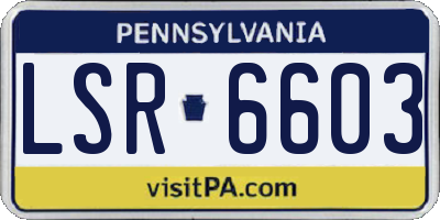 PA license plate LSR6603