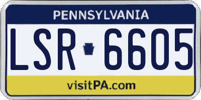 PA license plate LSR6605