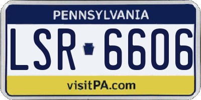 PA license plate LSR6606