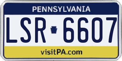 PA license plate LSR6607