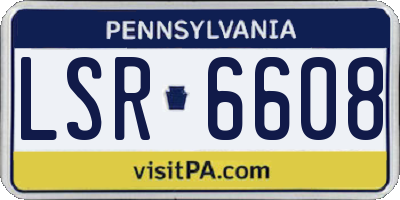 PA license plate LSR6608