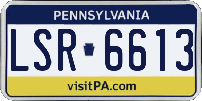 PA license plate LSR6613