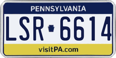 PA license plate LSR6614