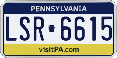 PA license plate LSR6615