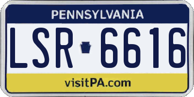 PA license plate LSR6616