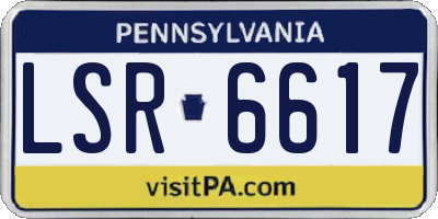 PA license plate LSR6617
