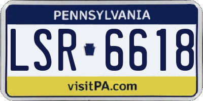 PA license plate LSR6618