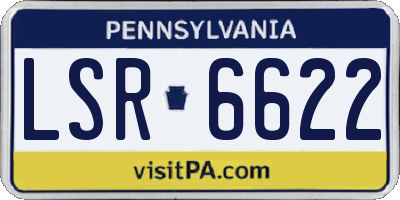 PA license plate LSR6622