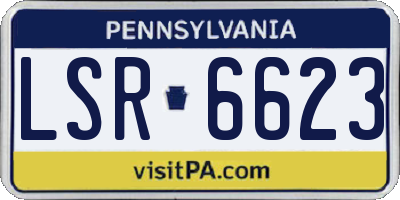 PA license plate LSR6623