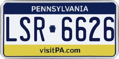 PA license plate LSR6626