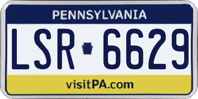 PA license plate LSR6629