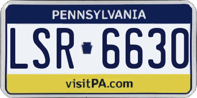 PA license plate LSR6630