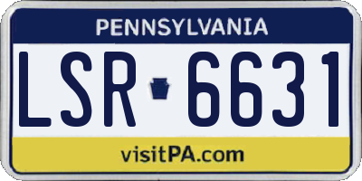 PA license plate LSR6631