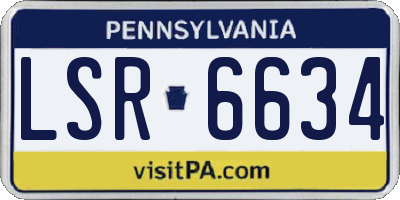 PA license plate LSR6634