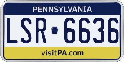PA license plate LSR6636