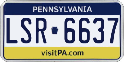 PA license plate LSR6637
