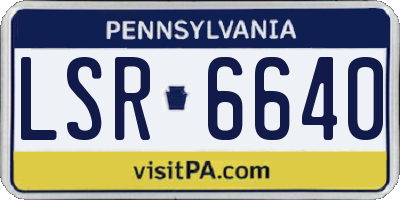 PA license plate LSR6640