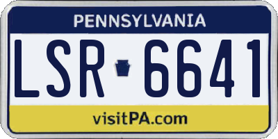 PA license plate LSR6641