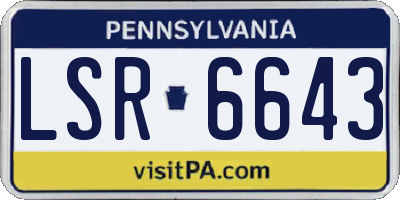 PA license plate LSR6643