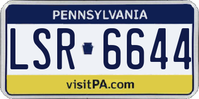 PA license plate LSR6644